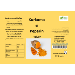 Kurkuma mit Piperin 400 g