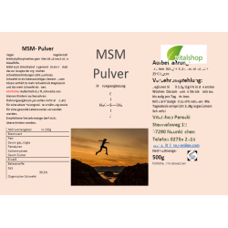 MSM Methylsulfonylmethan 500 g