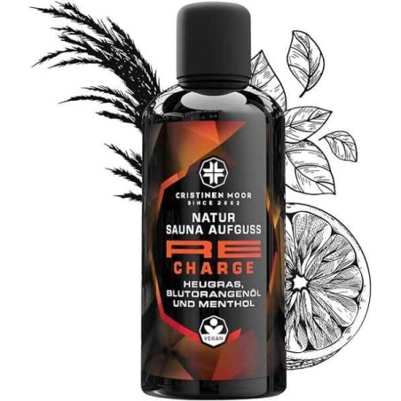 Natürlicher Saunaaufguss Heu Gras, Blutorangenöl und Menthol 100 ml