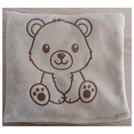 Bernsteinkissen 17 x 17 cm Bär